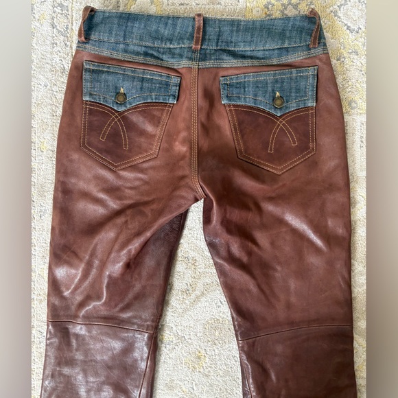Elements By Vakko Leather and Denim Pants - Picture 7 of 15